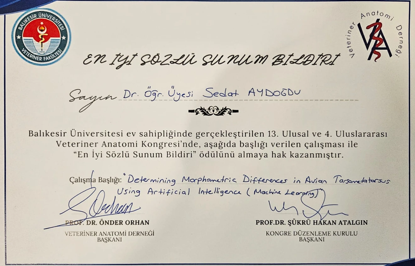 Doç. Dr. Mustafa ZEYBEK’in Katkısıyla Geliştirilen Çalışmaya Akademik Ödül